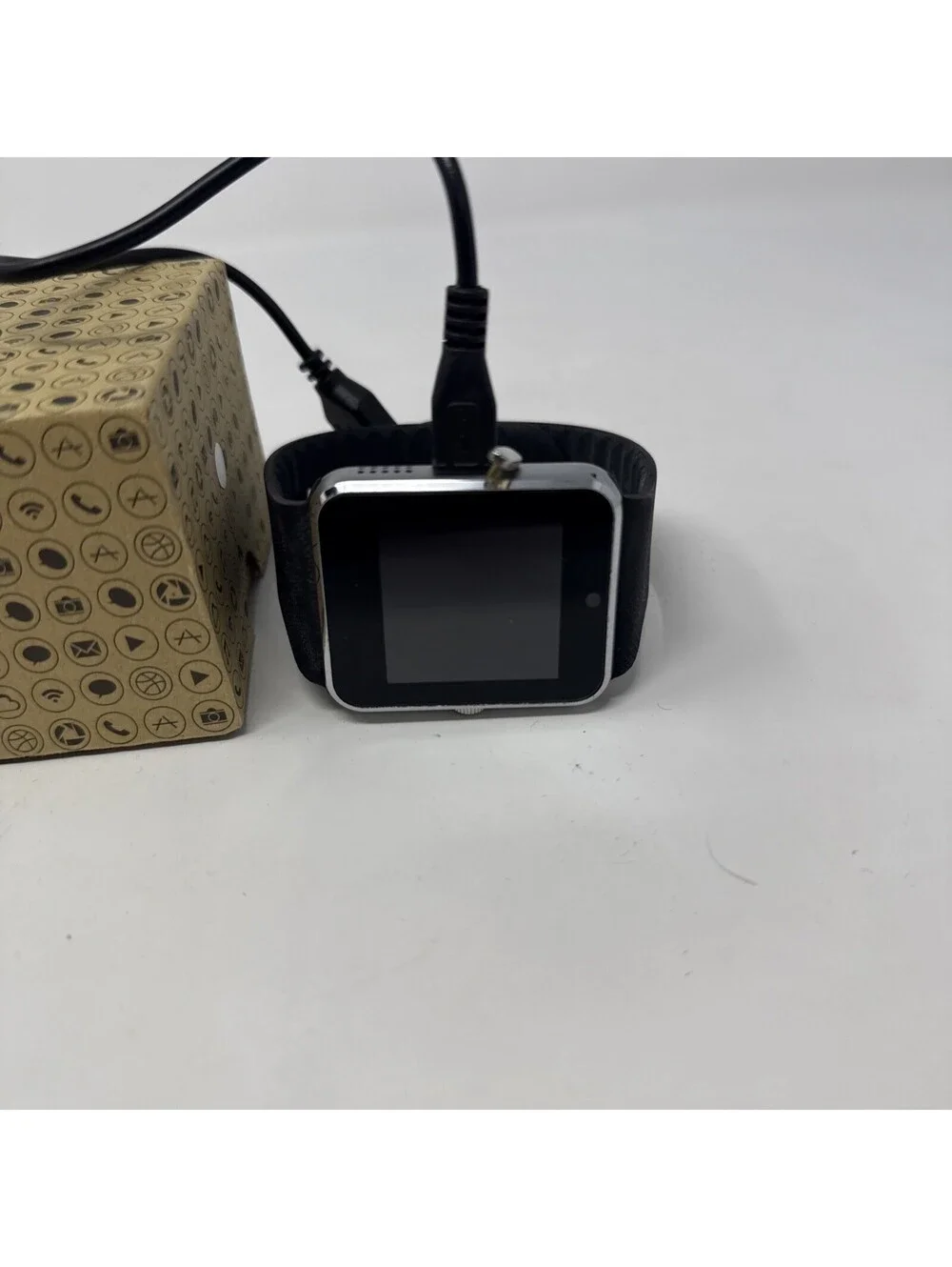 Black And Silver Smart Watch Needs New Battery For Parts